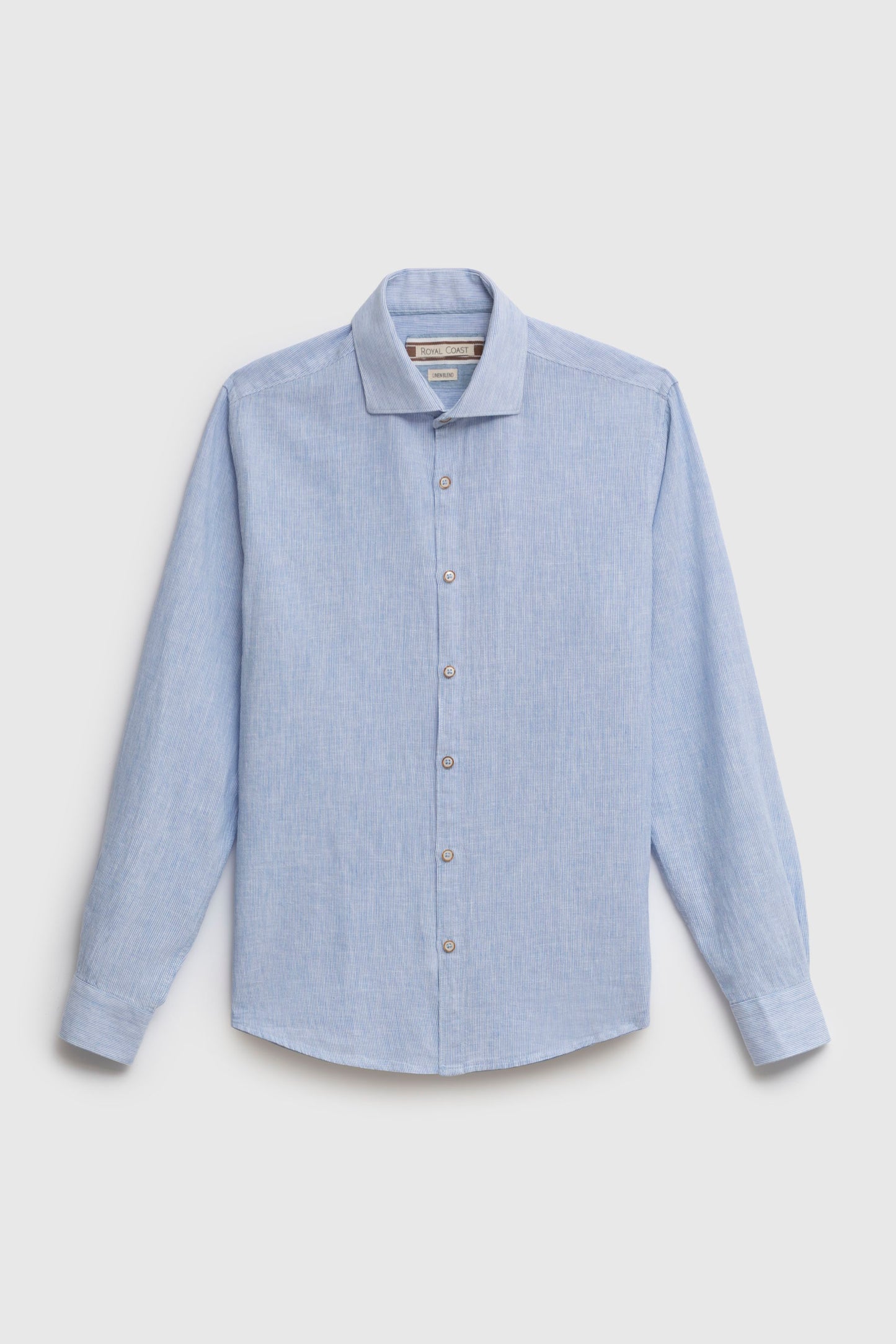 Camicia in fantasia di Lino Cotone con collo classico piccolo