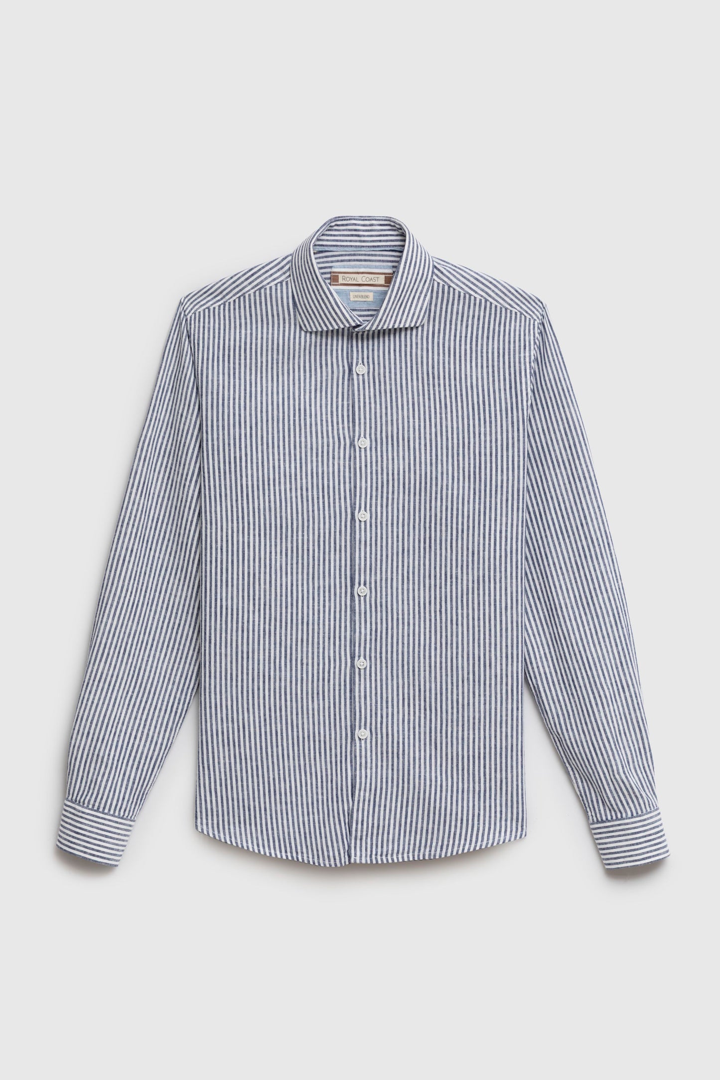 Camicia in fantasia di Lino Cotone con collo classico piccolo