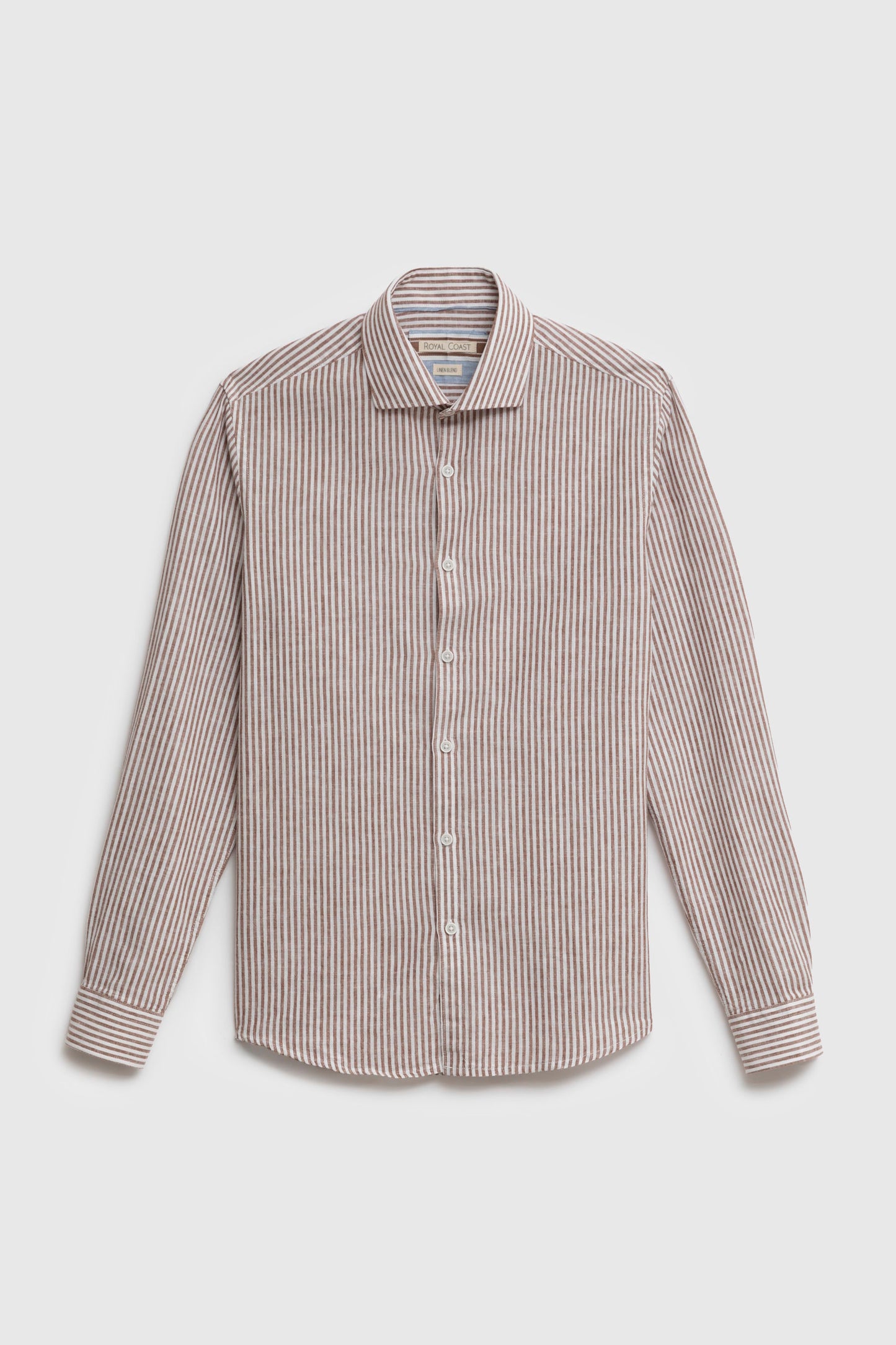 Camicia in fantasia di Lino Cotone con collo classico piccolo
