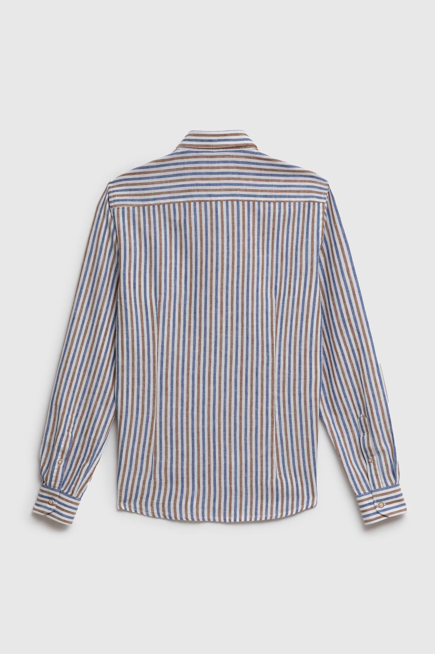 Camicia in fantasia di Lino Cotone con collo clip down