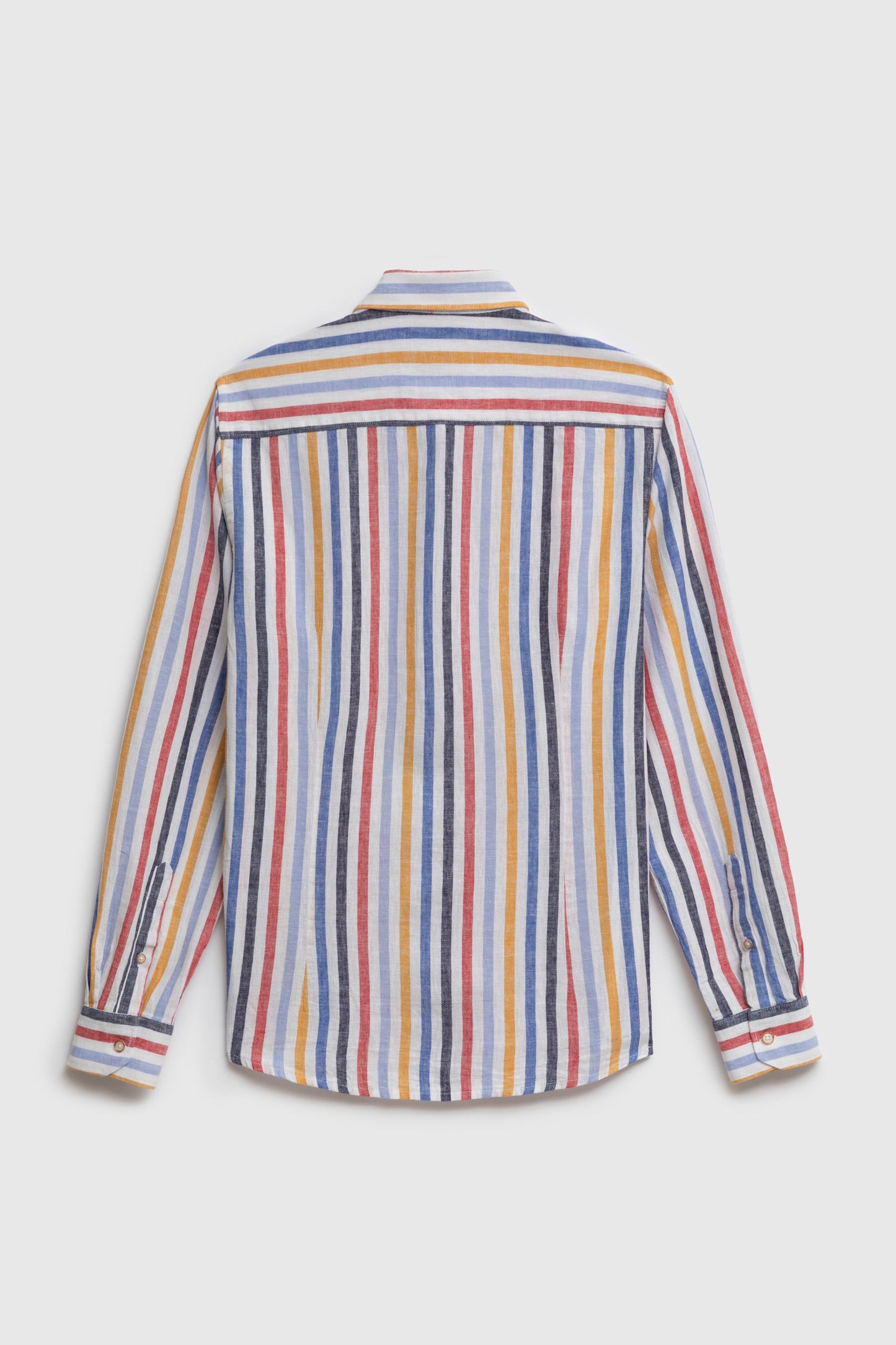 Camicia in fantasia di Lino Cotone con collo clip down
