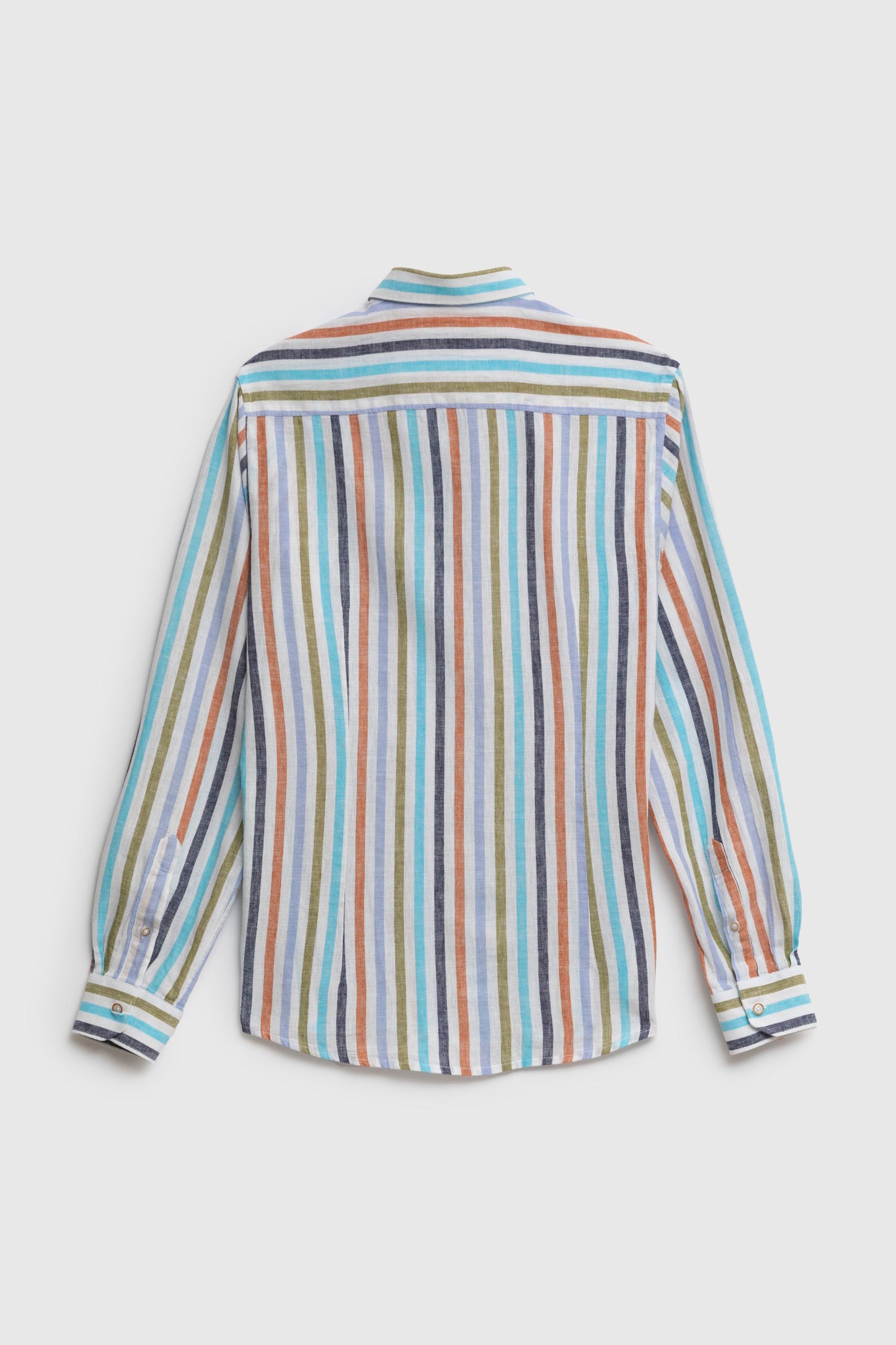 Camicia in fantasia di Lino Cotone con collo clip down