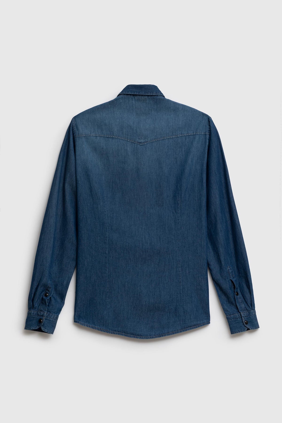 Camicia in denim di cotone modello Western